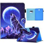 For Samsung Galaxy Tab A 8.0 T350 Sewing Pen Slot Leather Tablet Case(Night Wolf)