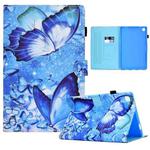 For Samsung Galaxy Tab A7 10.4 2020 T500 Sewing Pen Slot Leather Tablet Case(Butterflies)