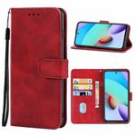 Leather Phone Case For Xiaomi Redmi 10 2022(Red)