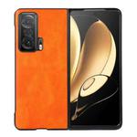 For Honor Magic V Two-color Litchi Texture Phone Case(Orange)