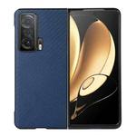 For Honor Magic V Carbon Fiber Texture Shockproof Protective Phone Case(Blue)