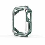 Transparent Two-color Armor Case For Apple Watch Series 9 / 8 / 7 45mm(Green)