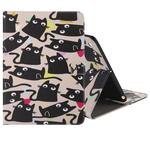 Colored Drawing Pattern Horizontal Flip PU Leather Case with Holder & Card Slots & Wallet & Sleep / Wake-up Function(Little Cat)