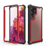 For Samsung Galaxy S22 Ultra 5G Double-Sided Full Coverage TPU + Acrylic Phone Case(Black+Red)