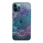 For iPhone 12 mini Gradient Lace Transparent TPU Phone Case (Purple Blue Red)