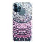 For iPhone 11 Gradient Lace Transparent TPU Phone Case (Gradient Pink)