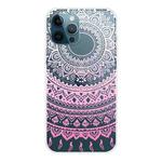 For iPhone 11 Pro Gradient Lace Transparent TPU Phone Case (Gradient Pink)