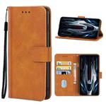Leather Phone Case For Xiaomi Redmi K50 Gaming(Brown)