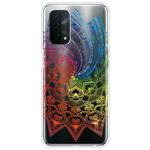 For OPPO A54 5G / A74 5G / A93 5G Gradient Lace Transparent TPU Phone Case(Whirlwind Colorful)