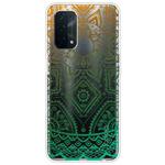 For OPPO A54 5G / A74 5G / A93 5G Gradient Lace Transparent TPU Phone Case(Gradient Green)