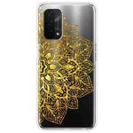 For OPPO A54 5G / A74 5G / A93 5G Gradient Lace Transparent TPU Phone Case(Gold)