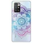 For Xiaomi Redmi 10 Gradient Lace Transparent TPU Phone Case(Purple Blue Red)