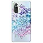 For Xiaomi Redmi Note 10 Pro 4G Gradient Lace Transparent TPU Phone Case(Purple Blue Red)