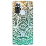 For Xiaomi Redmi Note 10 Pro 4G Gradient Lace Transparent TPU Phone Case(Gradient Green)