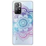 For Xiaomi Redmi Note 11 Gradient Lace Transparent TPU Phone Case(Purple Blue Red)