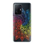 For Xiaomi Mi 11T Gradient Lace Transparent TPU Phone Case(Whirlwind Colorful)