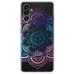 For Samsung Galaxy A13 5G Gradient Lace Transparent TPU Phone Case(Purple Blue Red)