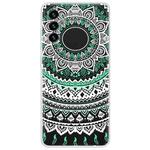 For Samsung Galaxy A13 5G Gradient Lace Transparent TPU Phone Case(Green White)