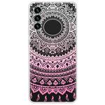For Samsung Galaxy A13 5G Gradient Lace Transparent TPU Phone Case(Gradient Pink)