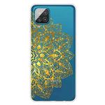 For Samsung Galaxy A22 4G Gradient Lace Transparent TPU Phone Case(Gold)