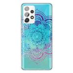 For Samsung Galaxy A32 5G Gradient Lace Transparent TPU Phone Case(Purple Blue Red)