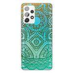 For Samsung Galaxy A32 5G Gradient Lace Transparent TPU Phone Case(Gradient Green)