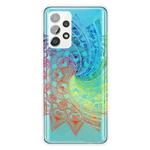 For Samsung Galaxy A52 5G / 4G Gradient Lace Transparent TPU Phone Case(Whirlwind Colorful)