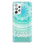 For Samsung Galaxy A72 5G / 4G Gradient Lace Transparent TPU Phone Case(Green White)