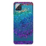 For Samsung Galaxy M32 4G Gradient Lace Transparent TPU Phone Case(Green Blue Purple)