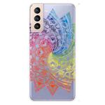 For Samsung Galaxy S21 5G Gradient Lace Transparent TPU Phone Case(Whirlwind Colorful)