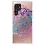 For Samsung Galaxy S22 Ultra 5G Gradient Lace Transparent TPU Phone Case(Purple Blue Red)