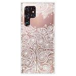 For Samsung Galaxy S22 Ultra 5G Gradient Lace Transparent TPU Phone Case(White)