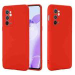 For OnePlus 9RT 5G Pure Color Liquid Silicone Phone Case(Red)