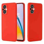 For OnePlus Nord N20 5G Pure Color Liquid Silicone Phone Case(Red)