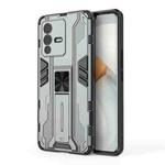 For vivo S12 Pro Supersonic PC + TPU Shock-proof Phone Case with Holder(Grey)