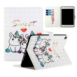 For iPad 10.5 / 10.2 Colored Drawing Horizontal Flip Leather with Holder & Card Slot & Wallet Sleep / Wake-up Function(Unicorns)