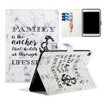 For iPad 10.5 / 10.2 Colored Drawing Horizontal Flip Leather with Holder & Card Slot & Wallet Sleep / Wake-up Function(Marble Anchor)
