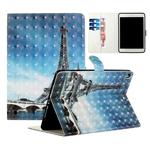 For iPad 10.5 / 10.2 Colored Drawing Horizontal Flip Leather with Holder & Card Slot & Wallet Sleep / Wake-up Function(Blue Tower)