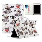 For iPad 10.5 / 10.2 Colored Drawing Horizontal Flip Leather with Holder & Card Slot & Wallet Sleep / Wake-up Function(Crown Dog)