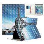 For iPad 2 / 3 / 4 Colored Drawing Horizontal Flip Leather with Holder & Card Slot & Wallet Sleep / Wake-up Function(Blue Tower)