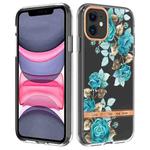 For iPhone 11 Flowers and Plants Series IMD TPU Phone Case (Blue Rose)