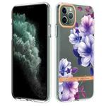 For iPhone 11 Pro Max Flowers and Plants Series IMD TPU Phone Case (Purple Begonia)