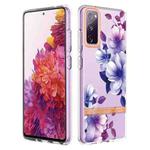 For Samsung Galaxy S20 FE 4G / 5G Flowers and Plants Series IMD TPU Phone Case(Purple Begonia)