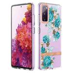 For Samsung Galaxy S20 FE 4G / 5G Flowers and Plants Series IMD TPU Phone Case(Blue Rose)