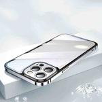 For iPhone 13 Pro HD Transparent Glass Phone Case (Silver)