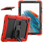 For Samsung Galaxy Tab A8 10.5 2021 Shockproof Black Silicone + PC Tablet Protective Case(Red)