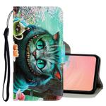 For Galaxy A51 3D Colored Drawing Horizontal Flip PU Leather Case with Holder & Card Slots & Wallet(Green Eyes)