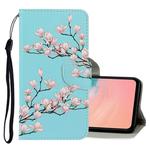 For Galaxy A71 3D Colored Drawing Horizontal Flip PU Leather Case with Holder & Card Slots & Wallet(Magnolia)