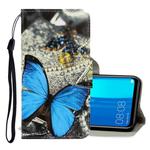 For Huawei Y9 2019 3D Colored Drawing Horizontal Flip PU Leather Case with Holder & Card Slots & Wallet(A Butterfly)