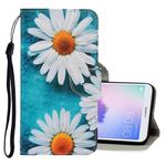 For Huawei Enjoy 7S 3D Colored Drawing Horizontal Flip PU Leather Case with Holder & Card Slots & Wallet(Chrysanthemum)